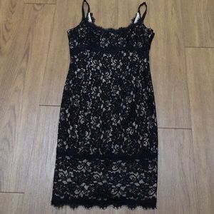 Diane von Furstenberg black lace dress